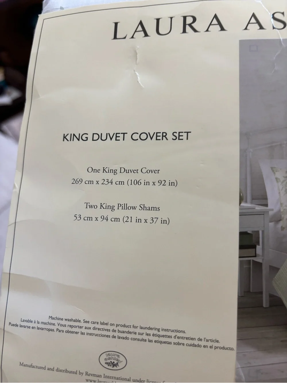 Laura Ashley Natalie Sage King Duvet Cover Set Reversible Cotton NWT